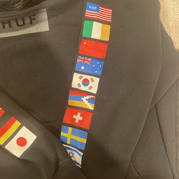 Huf Youth Flag Hoodie Size Xl - Picture 5 of 9